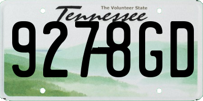 TN license plate 9278GD