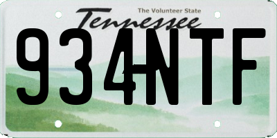 TN license plate 934NTF