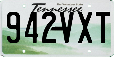 TN license plate 942VXT