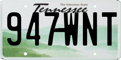 TN license plate 947WNT