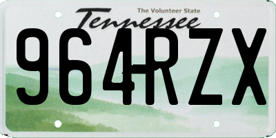 TN license plate 964RZX