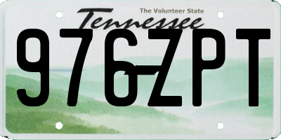 TN license plate 976ZPT