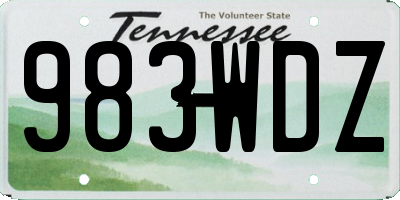 TN license plate 983WDZ