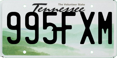 TN license plate 995FXM