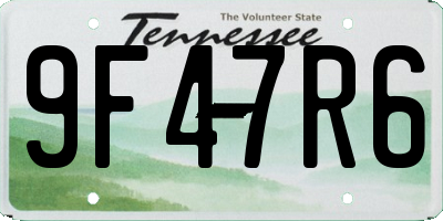 TN license plate 9F47R6