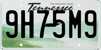 TN license plate 9H75M9