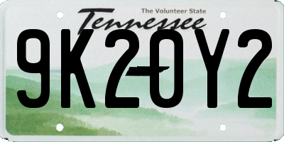 TN license plate 9K20Y2