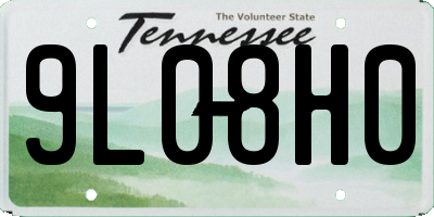 TN license plate 9L08H0