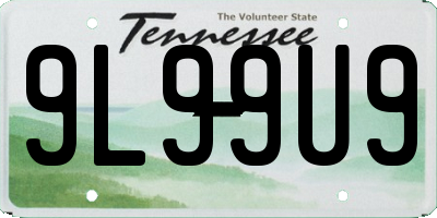 TN license plate 9L99U9