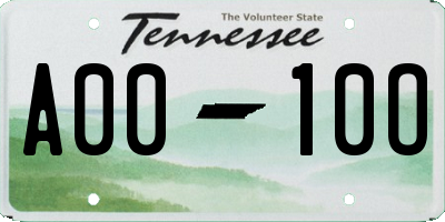 TN license plate A0010O