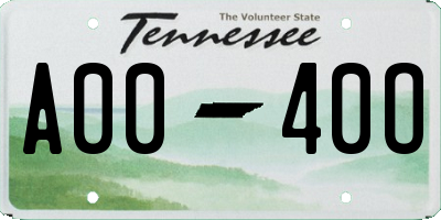 TN license plate A0040O