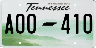 TN license plate A0041O