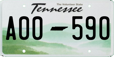 TN license plate A0059O
