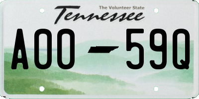TN license plate A0059Q