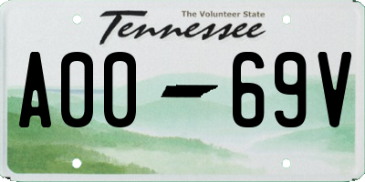 TN license plate A0069V