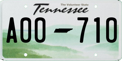 TN license plate A0071O