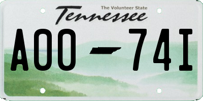 TN license plate A0074I