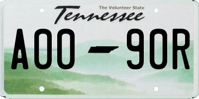 TN license plate A0090R