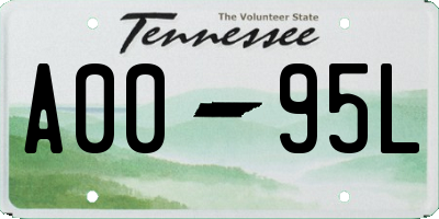 TN license plate A0095L