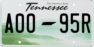 TN license plate A0095R