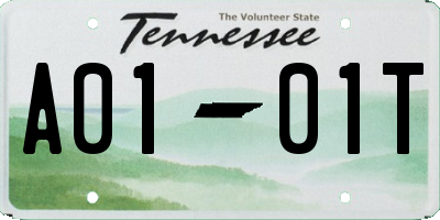 TN license plate A0101T