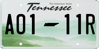 TN license plate A0111R