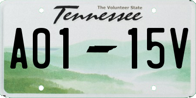 TN license plate A0115V