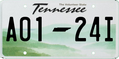 TN license plate A0124I