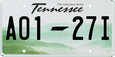 TN license plate A0127I