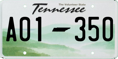 TN license plate A0135O