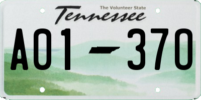 TN license plate A0137O