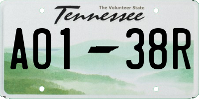 TN license plate A0138R