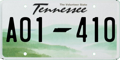 TN license plate A0141O