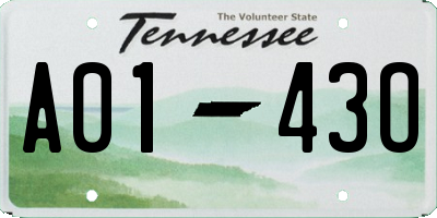 TN license plate A0143O