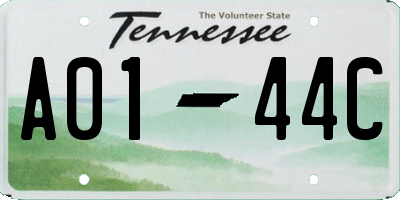 TN license plate A0144C