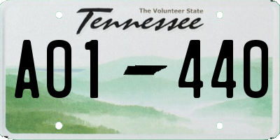 TN license plate A0144O