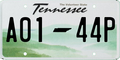 TN license plate A0144P