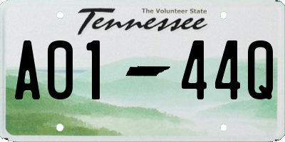 TN license plate A0144Q