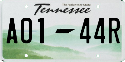 TN license plate A0144R