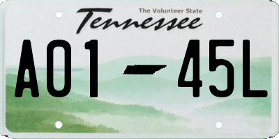 TN license plate A0145L