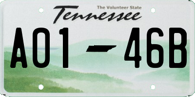 TN license plate A0146B