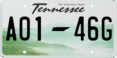 TN license plate A0146G