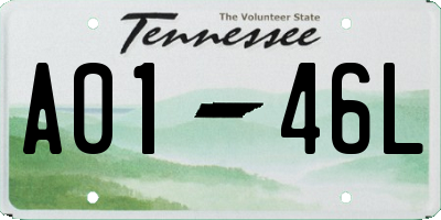 TN license plate A0146L