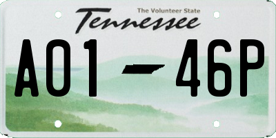 TN license plate A0146P