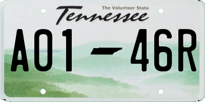 TN license plate A0146R