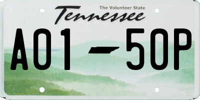 TN license plate A0150P