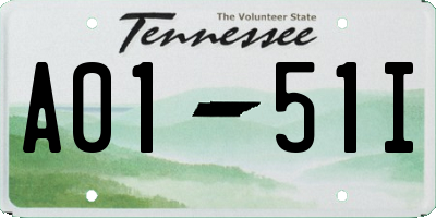 TN license plate A0151I
