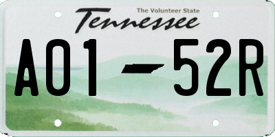 TN license plate A0152R