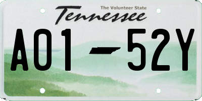 TN license plate A0152Y