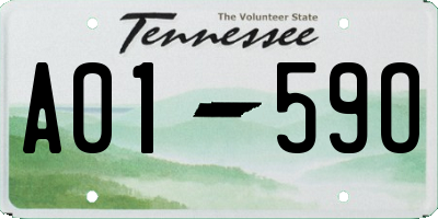 TN license plate A0159O